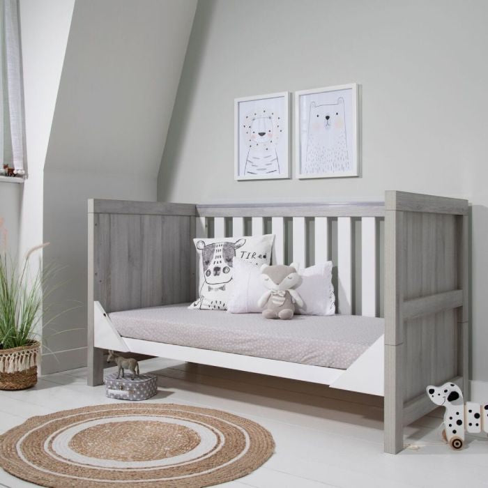 Tutti Bambini Modena Cot Bed - Grey Ash/White