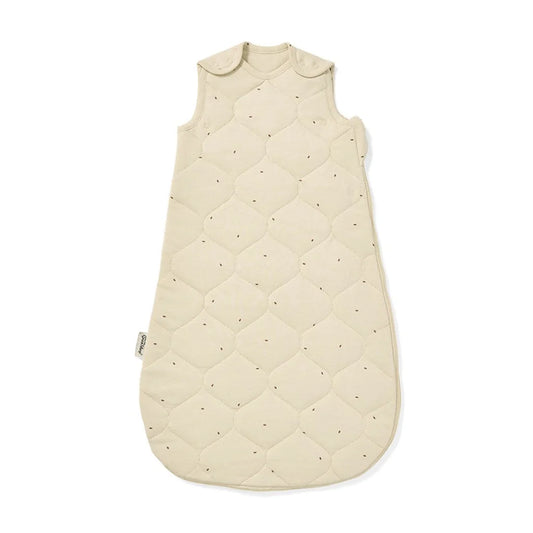 The Little Green Sheep Organic Quilted Baby Sleeping Bag - Linen with Cocoa - 2.5 Tog