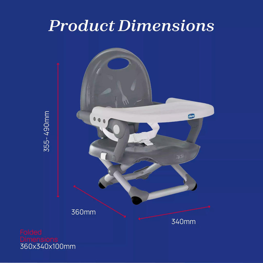 Chicco Pocket Snack Booster Seat - Dark Grey