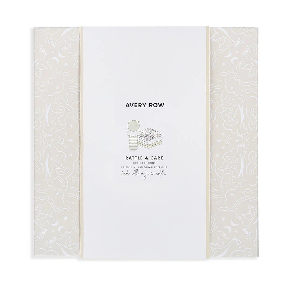 Avery Row Rattle & Care New Baby Gift Set - Riverbank
