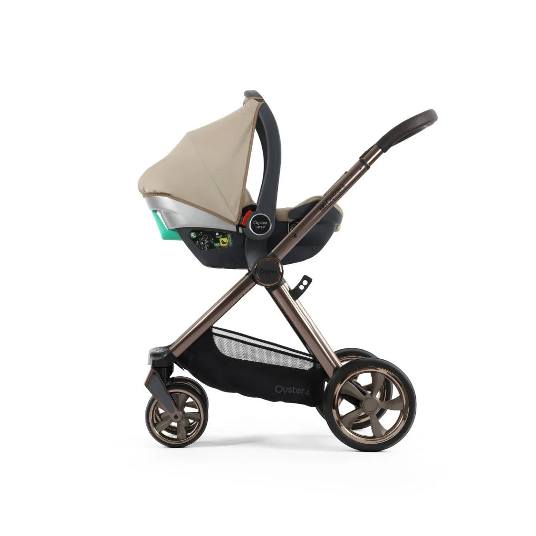 Oyster4 Travel System Bundle Inc Maxi-Cosi Pebble 360 Pro2 Car Seat Buttermilk