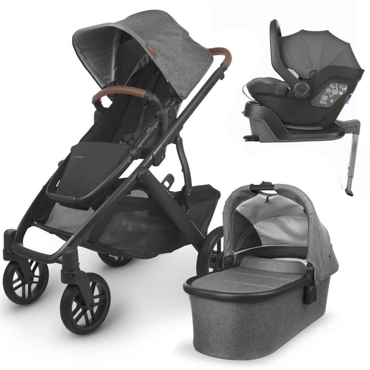 Uppababy VISTA V2 Pram + Mesa + Base i-Size Travel System - Greyson Charcoal Melange