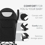 OPEN BOX Kikkaboo Lightweight Beetle Stroller - Beige