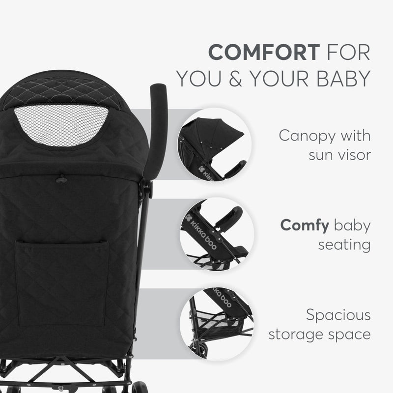 OPEN BOX Kikkaboo Lightweight Beetle Stroller - Beige