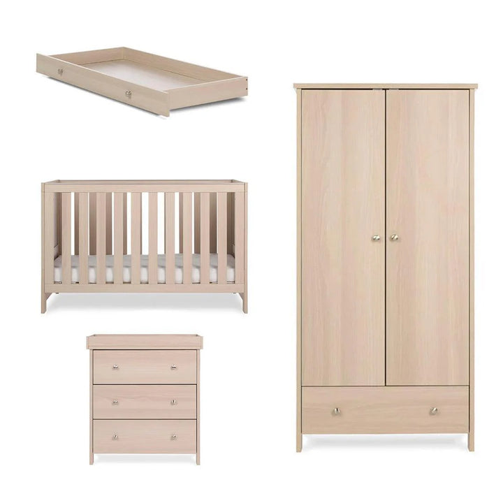 Obaby Nika 3 Piece Room Set & Underdrawer Bundle - Aspen
