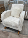 EX DISPLAY CuddleCo Etta Faux Fur Nursing Chair - Cream (COLLECTION OR LOCAL DELIVERY ONLY)