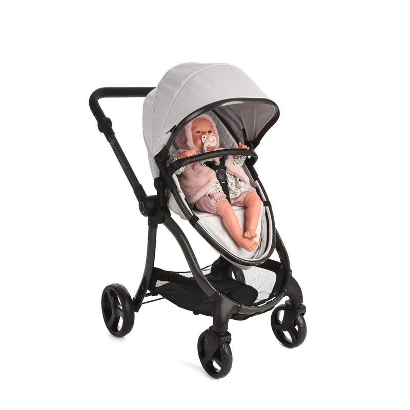 egg Dolls Pram by Roma - Houndstooth Silver
