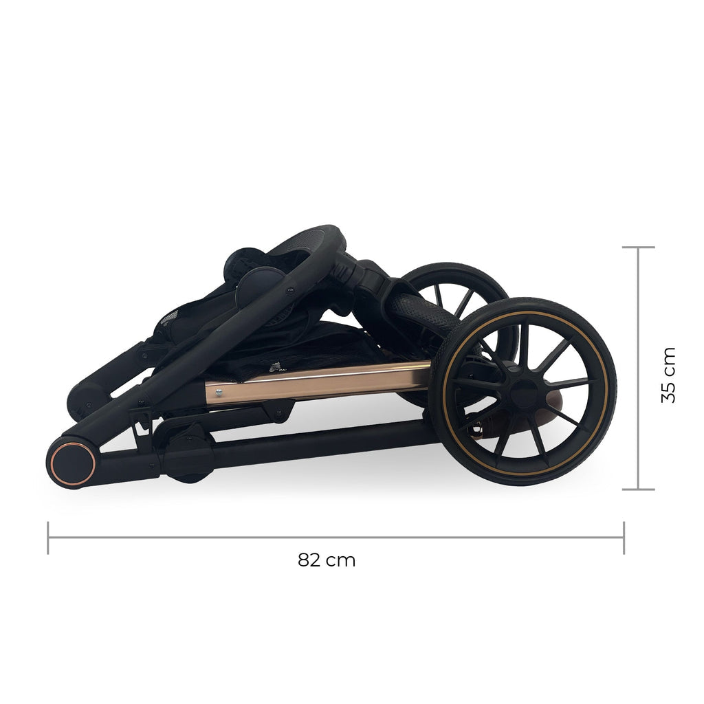 My Babiie MB33 Tandem Pushchair with 2 Infant Carriers & 2 Bases - Giraffe