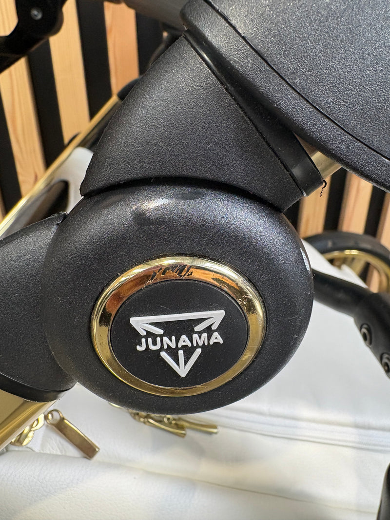 EX DISPLAY Junama Diamond 3in1 Travel System - Fluo Individual White & Gold