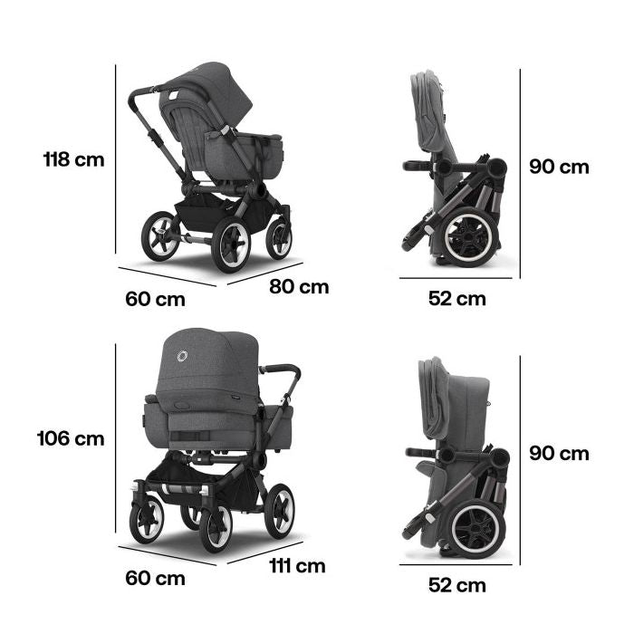 Bugaboo Donkey 5 Twin - Black/Midnight Black