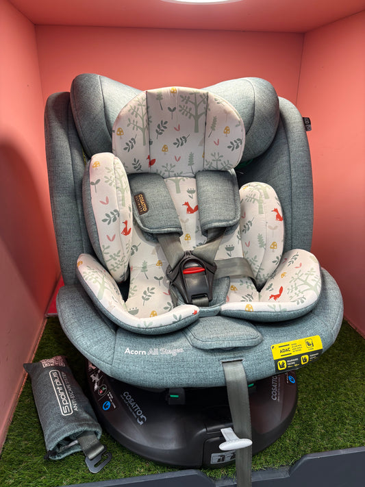 EX DISPLAY Cosatto All Stages i-Size 360 Car Seat & Acorn 2 Rotating Base - Meadow