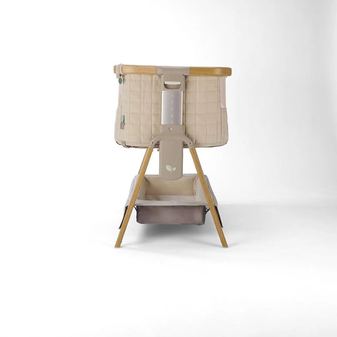 Tutti Bambini Cozee Sense Bedside Crib - Toasted Oak/Sand