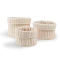 CuddleCo 3 Pack Storage Baskets - Cashmere Waffle