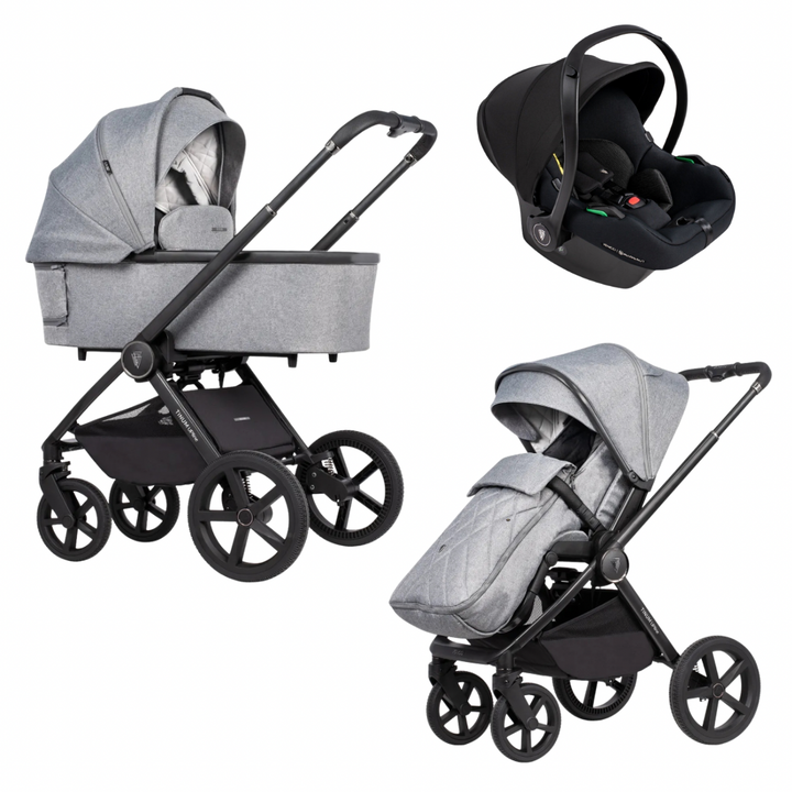 Venicci Tinum Upline 3in1 Travel System Inc Cosmo Car Seat - Classic Grey