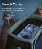 Babymoov 3in1 Moov & Comfy Travel Cot - Sage