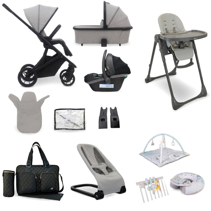 My Babiie MB500 Newborn Baby Bundle - Moon Grey