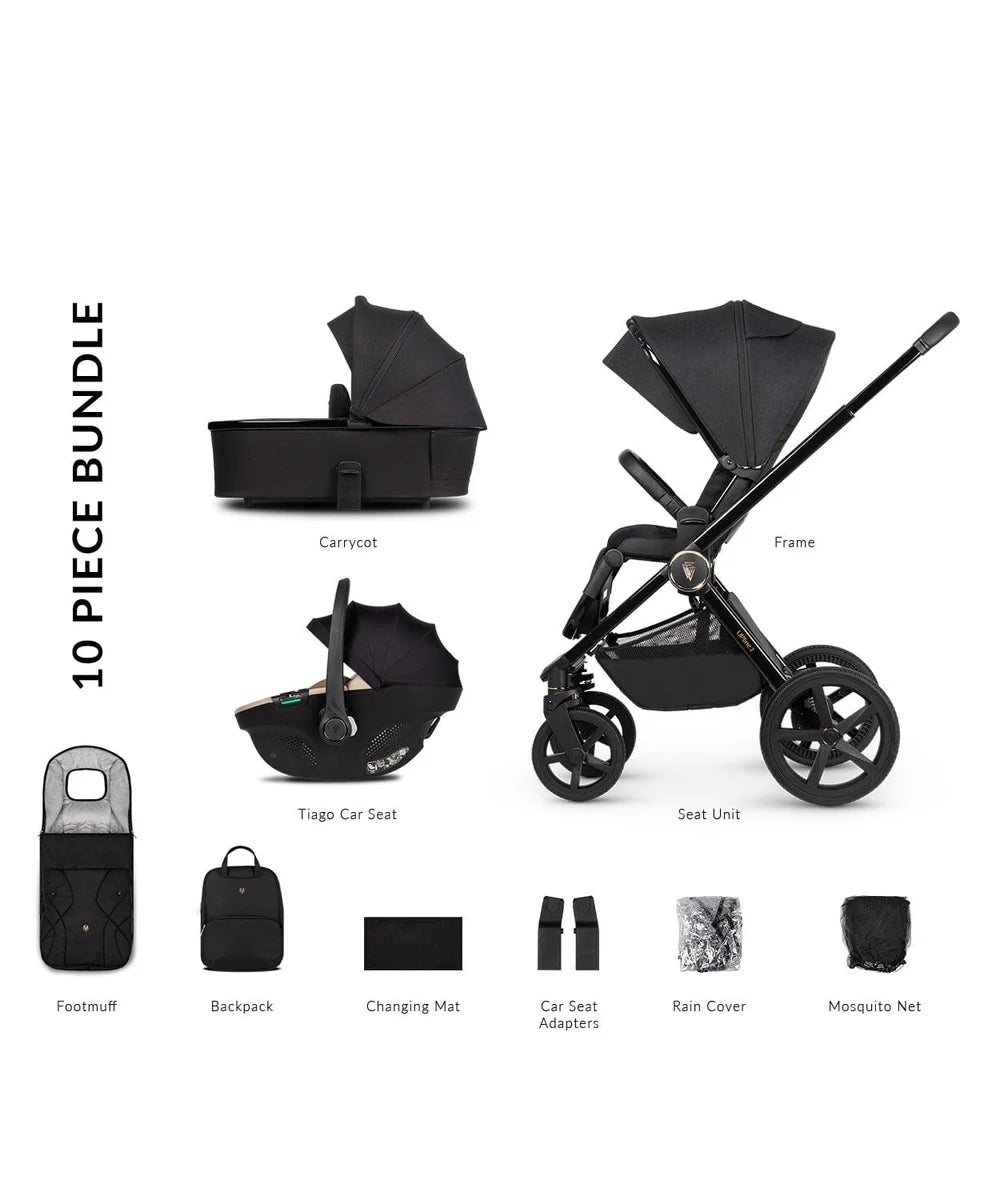 Venicci Upline2 Car Seat Travel System - All Black