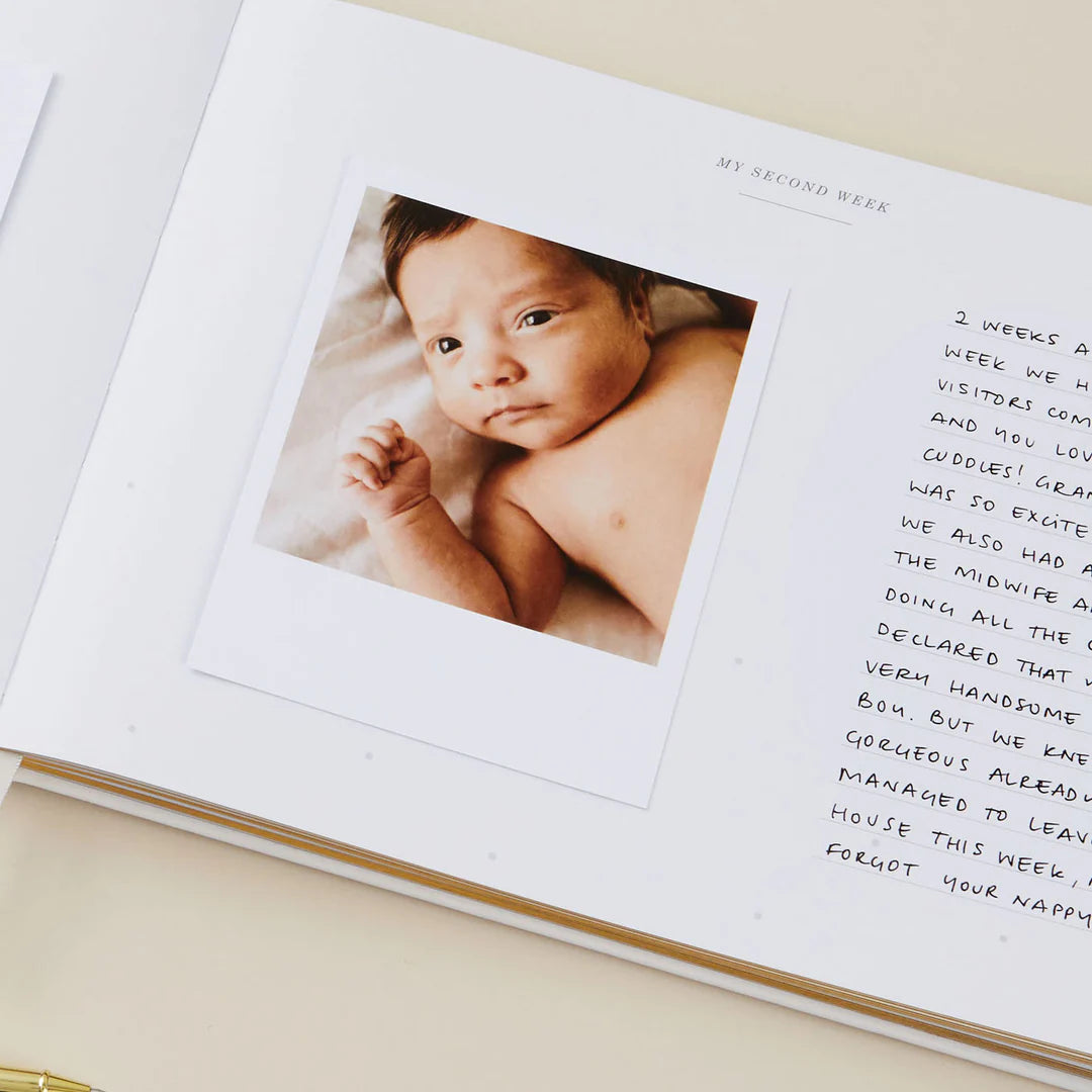 Blush & Gold Baby Memory Book - Blush