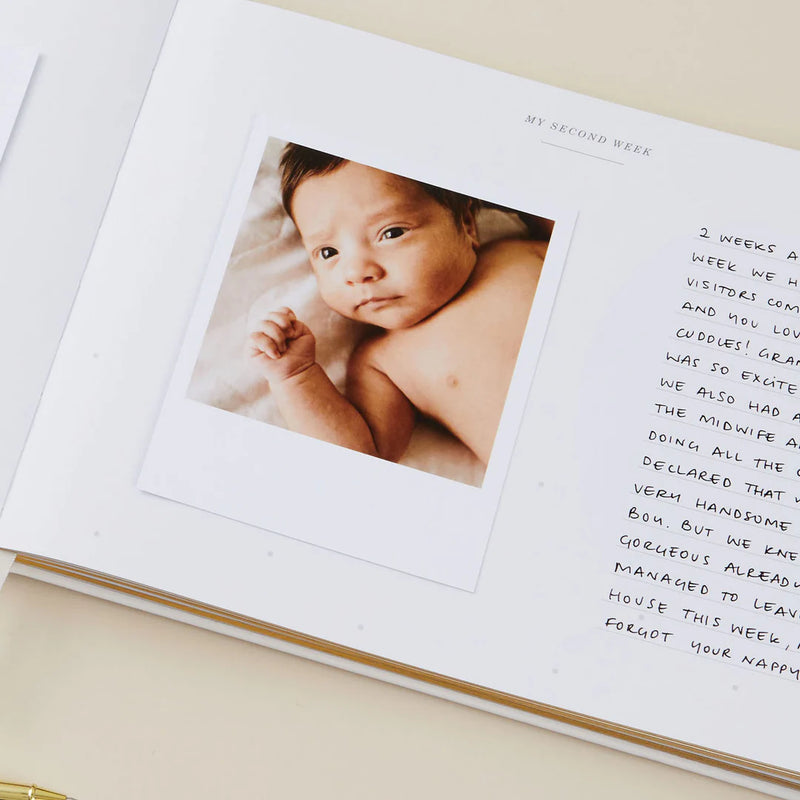 Blush & Gold Baby Memory Book - Blush