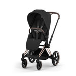 Cybex Priam Comfort Pushchair & Foldable Carrycot - Sepia Black/Rose Gold