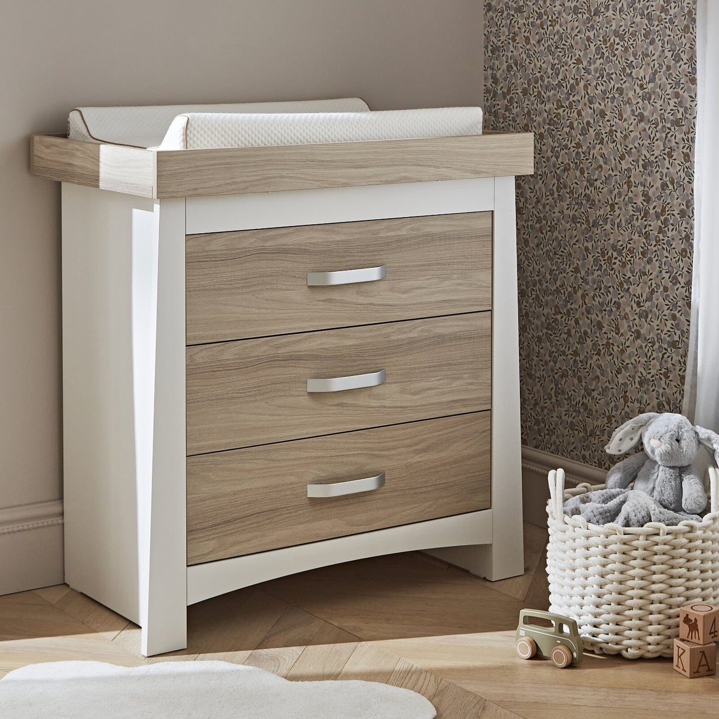 CuddleCo Ada Dresser & Changer - White & Ash