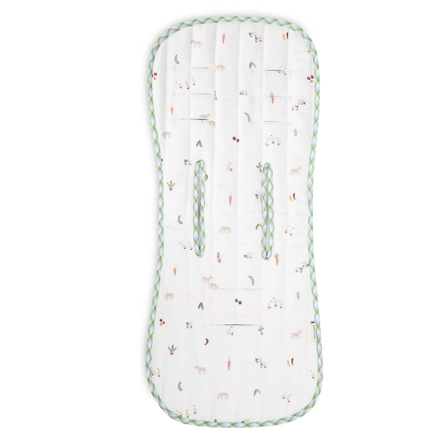 Avery Row Pram Liner - Little Farm/Greenhouse Gingham