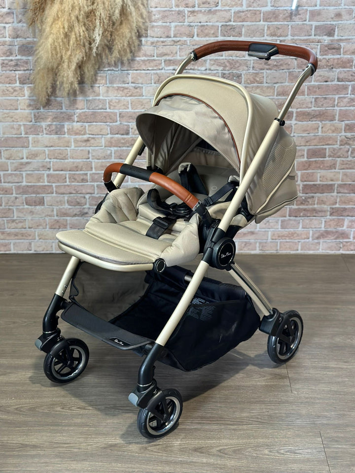 PRE LOVED Silver Cross Dune Pushchair & Compact Folding Carrycot - Stone