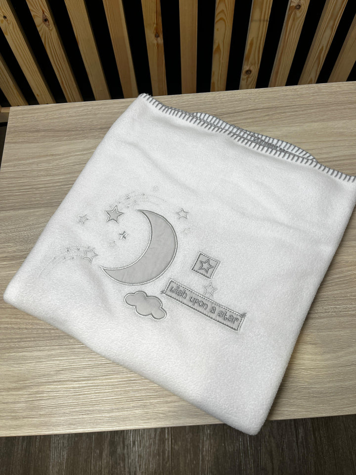 EX DISPLAY Moon & Star Fleece Baby Blanket