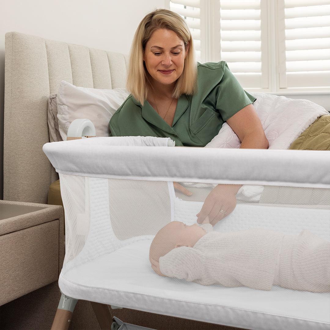 Obaby Cloud Bedside Crib - Grey