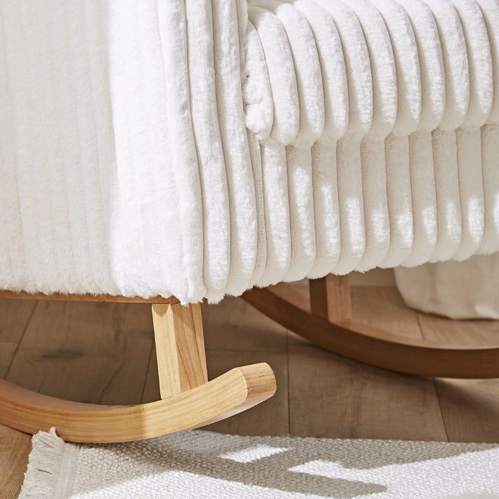 CuddleCo Etta Faux Fur Nursing Chair - Cream