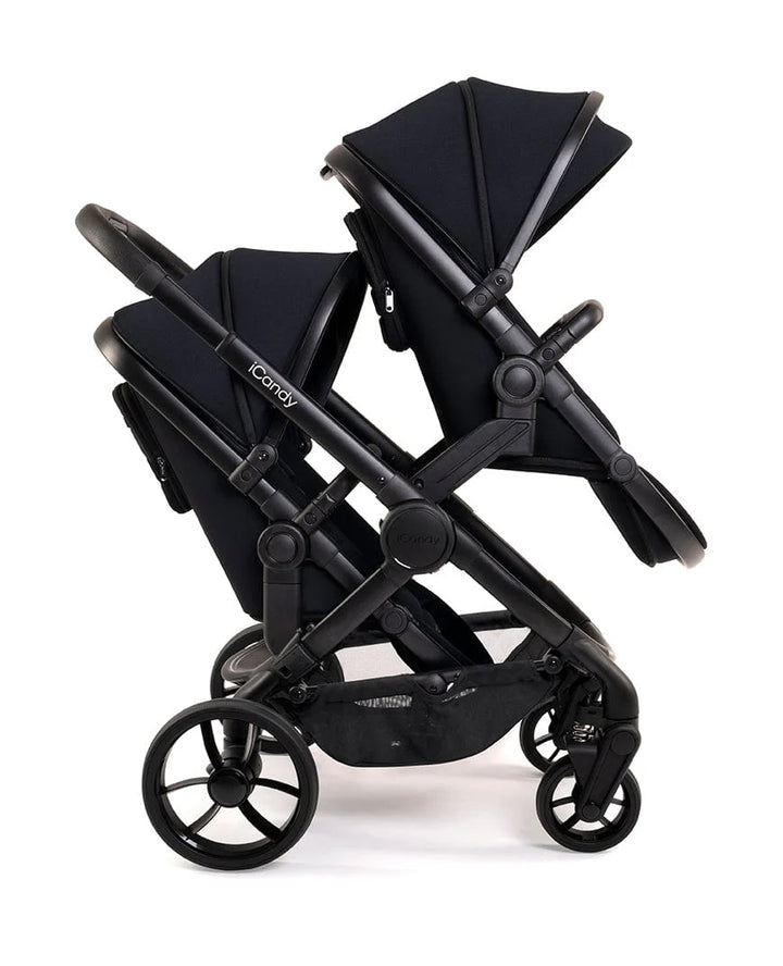 iCandy Peach 7 Double Pushchair - Jet/Black Edition