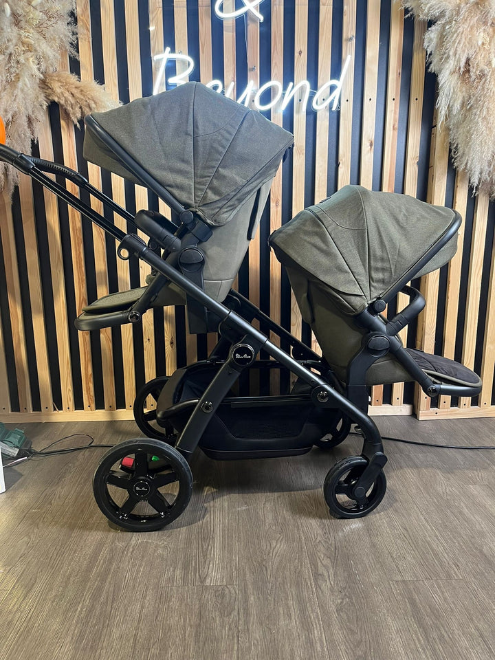 PRE LOVED Silver Cross Wave Double Travel System - Cedar