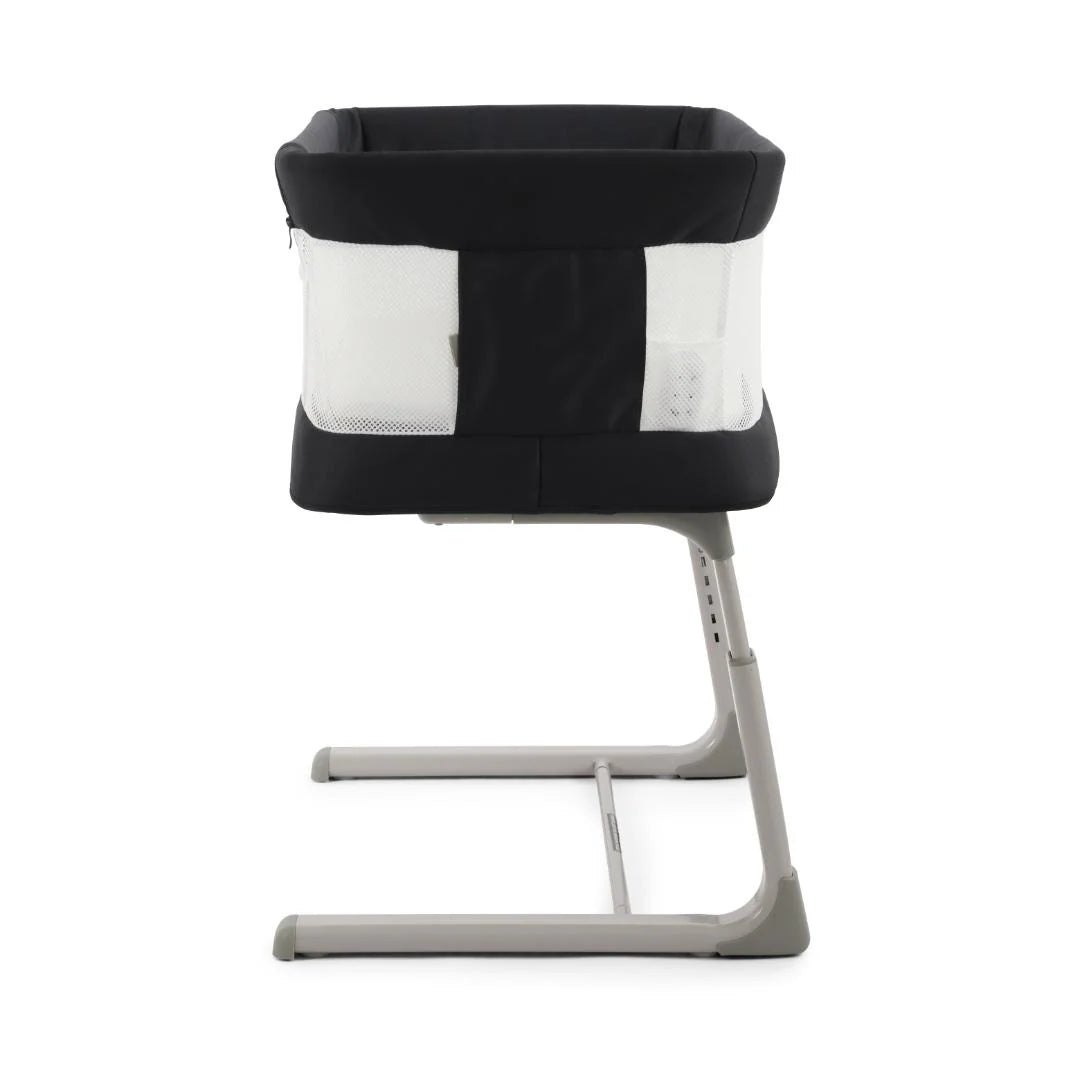 Oyster Drop Side Wiggle Crib Co-Sleeper - Carbonite