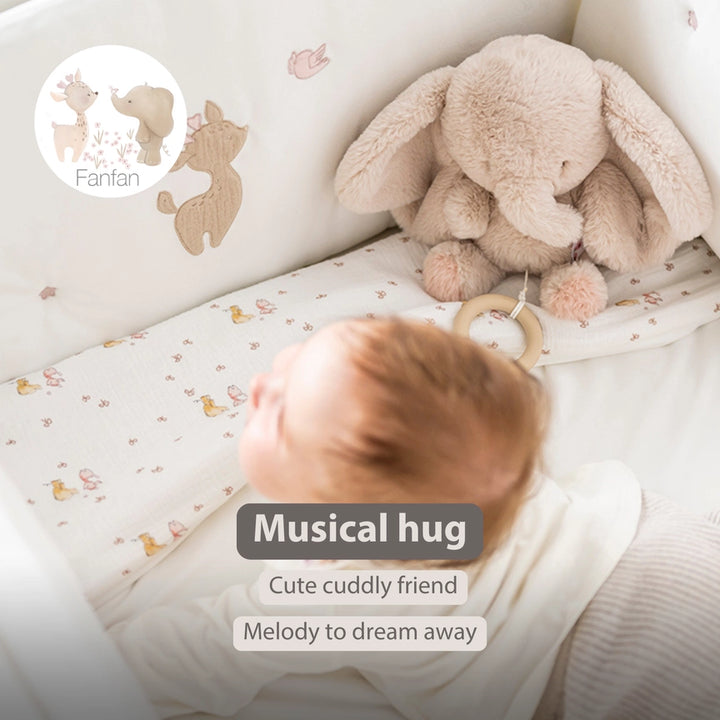 Nattou Fanfan Musical Soft Cuddle Elephant - Sand