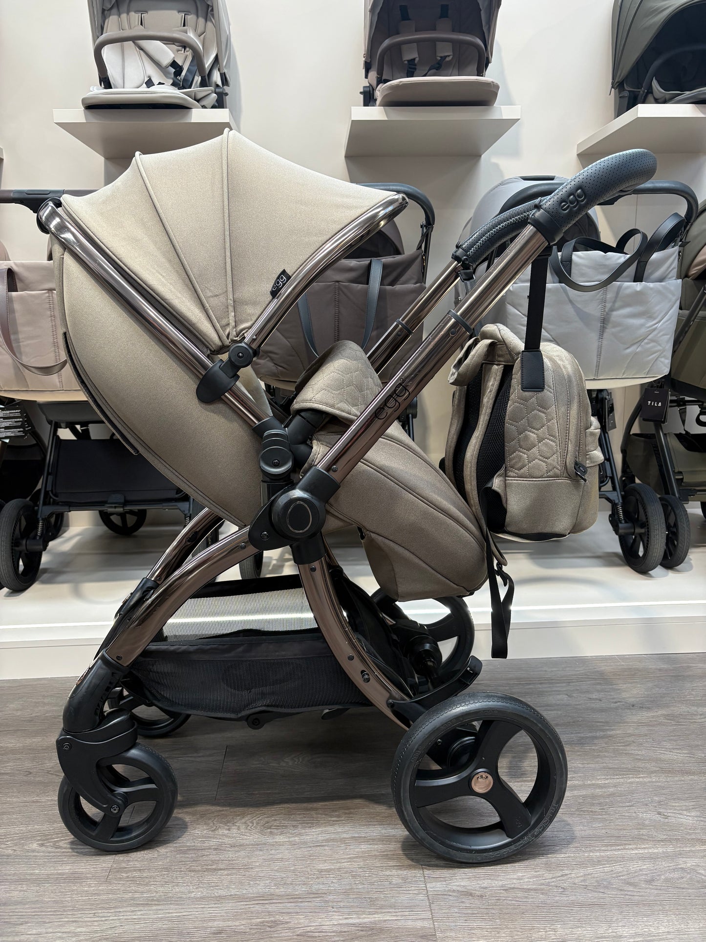 PRE LOVED egg2 Travel System w/ BRAND NEW egg Shell Car Seat - Mink