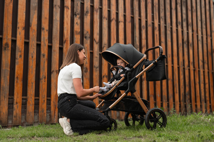 Lorelli Viola 3in1 Travel System Inc Spirit Car Seat - Black (2025)