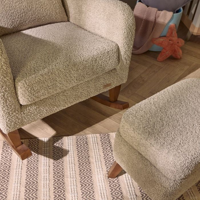 Tutti Bambini Harper Rocking Chair & Footstool - Mushroom