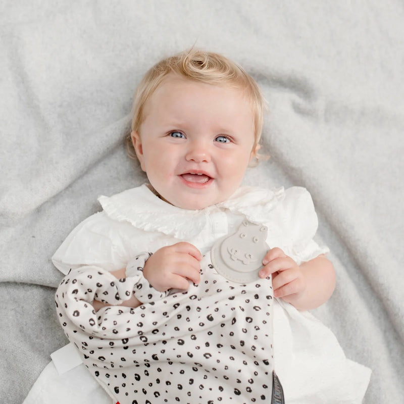 Cheeky Chompers Comfortchew Baby Comforter With Teether - Leopard Spot