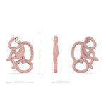 Matchstick Monkey Mini Monkey Teether - Dusty Pink