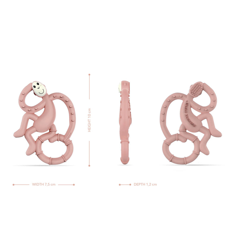 Matchstick Monkey Mini Monkey Teether - Dusty Pink