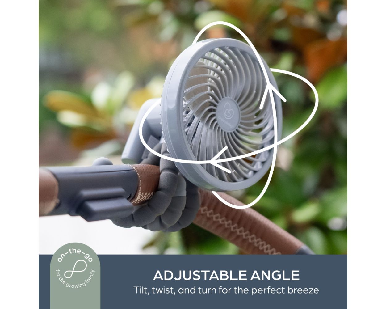 Dreambaby Smart Grip Fan With Cover - Grey