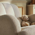 CuddleCo Etta Cuddle Nursing Chair & Foot stool - Boucle Mushroom