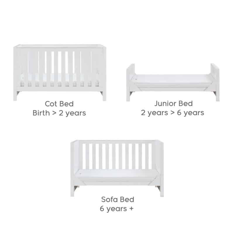 Tutti Bambini Tivoli 2 Piece Nursery Room Set – White