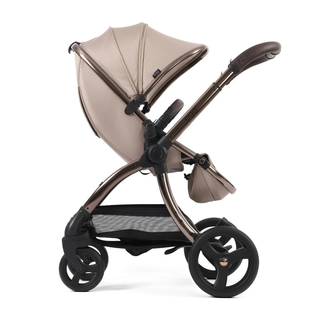 Egg3, Cybex Cloud T (Cozy Beige) + Base T Travel System- Houndstooth Almond