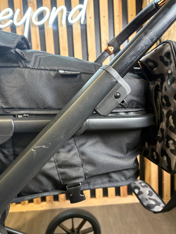 PRE LOVED My Babiie MB33 Twin Pushchair - Black Leopard