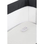 Oyster Drop Side Wiggle Crib Co-Sleeper - Carbonite