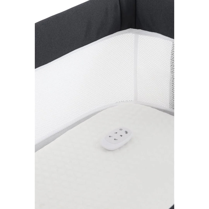 Oyster Drop Side Wiggle Crib Co-Sleeper - Carbonite