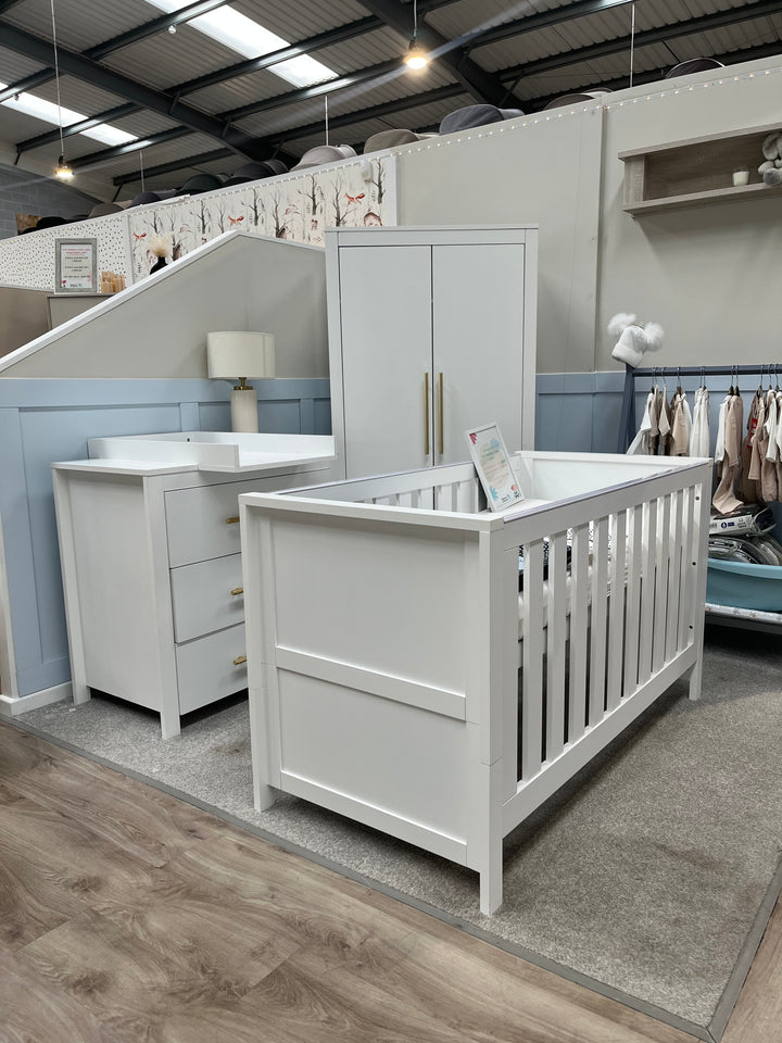 EX-DISPLAY Tutti Bambini Tivoli 3 Piece Nursery Room Set - White (COLLECTION OR LOCAL DELIVERY ONLY)