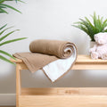 Clair De Lune Organic Knit Sherpa Blanket - Biscuit