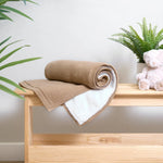 Clair De Lune Organic Knit Sherpa Blanket - Biscuit